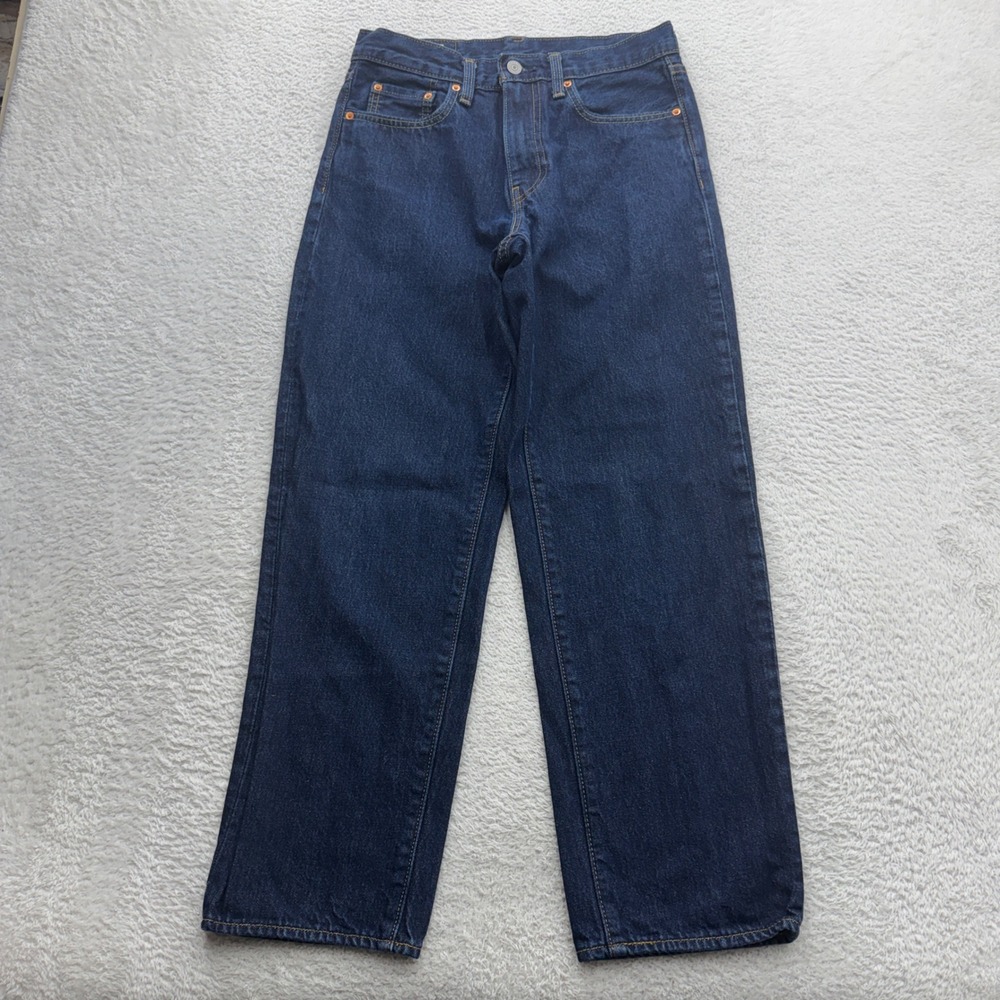 Levis Premium 568 Loose Straight Jeans Mens 29x30 Dark Indigo Baggy Denim Pants